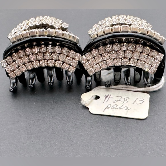 Accessories - Crystal Encrusted Black Hair Clips (2 pieces) NWT